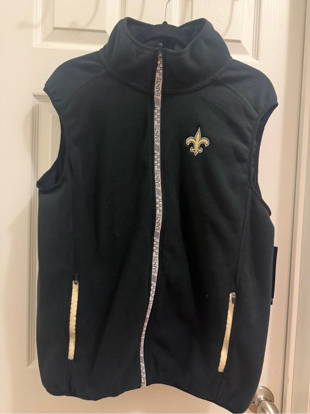 Women's NFL Black Vest with Gold NFL Hologram Tag